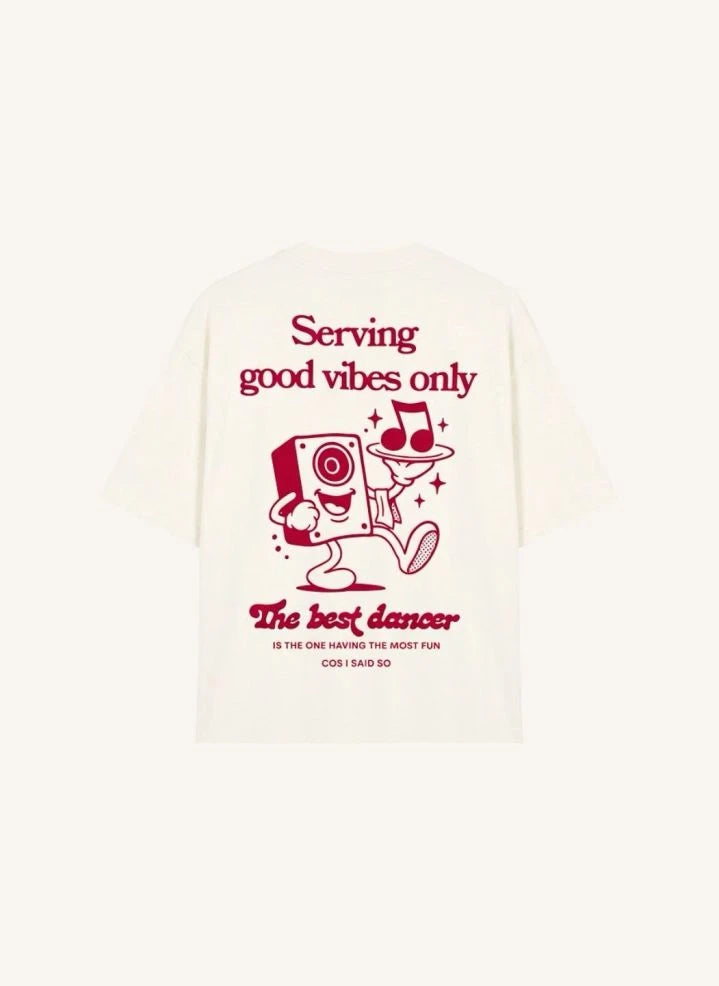Cos I Said So - "Good Vibes Only" टी-शर्ट | सफ़ेद