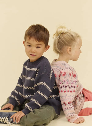 Wheat - Harlow Organik Pamuk Jakarlı Kazak | Ekru