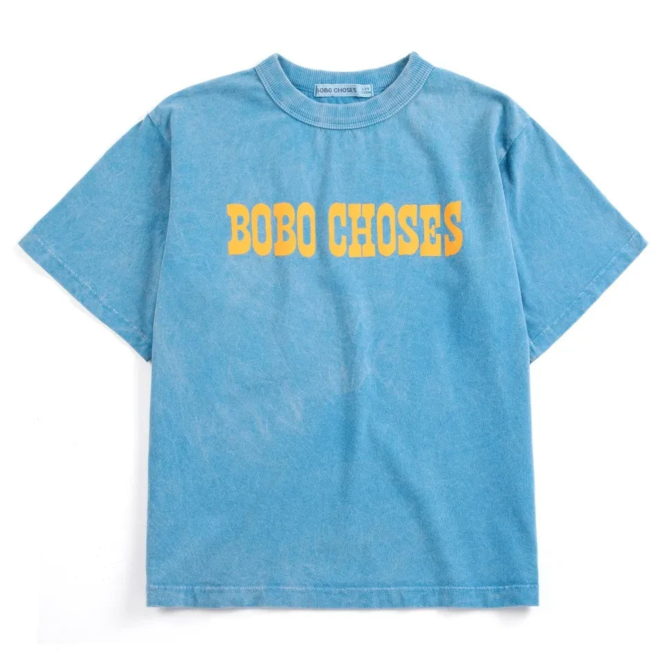 Bobo Choses - Bobo Choses ऑर्गेनिक कॉटन टी-शर्ट | नीला