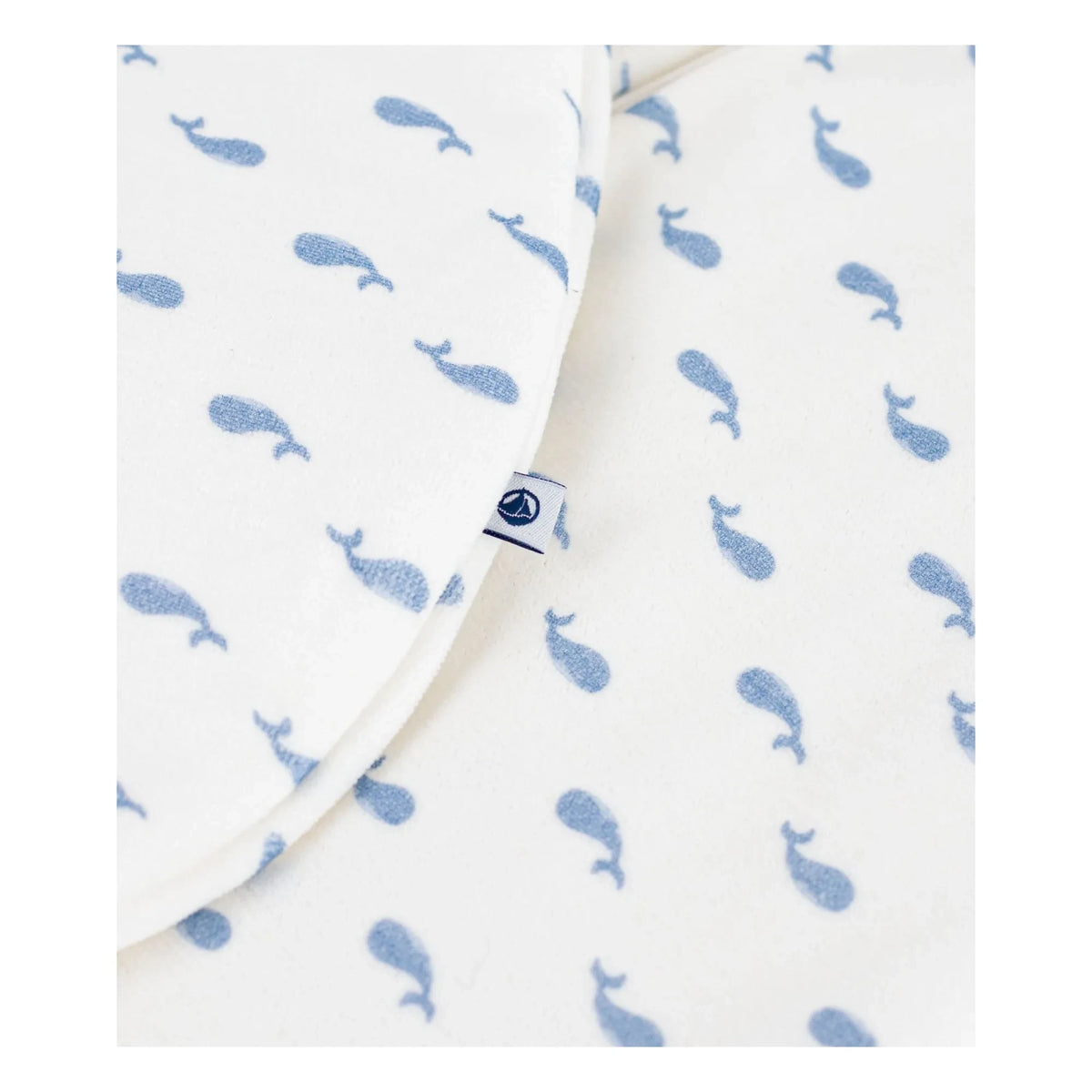 Petit Bateau - व्हेल्स ऑर्गेनिक कॉटन स्लीपिंग बैग | सफ़ेद