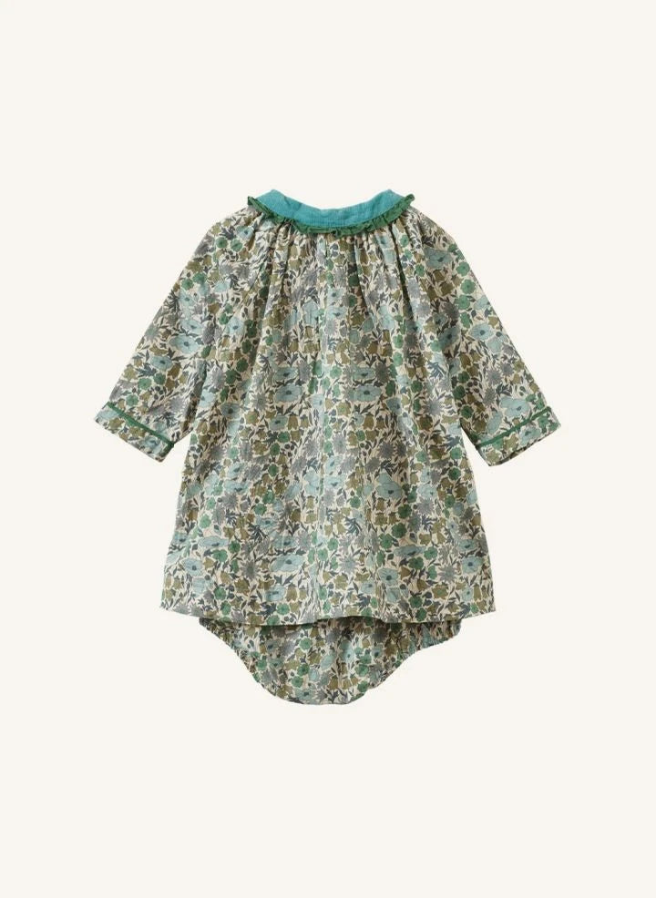 Caramel - Verdite Liberty Bebek Elbisesi | Yeşil
