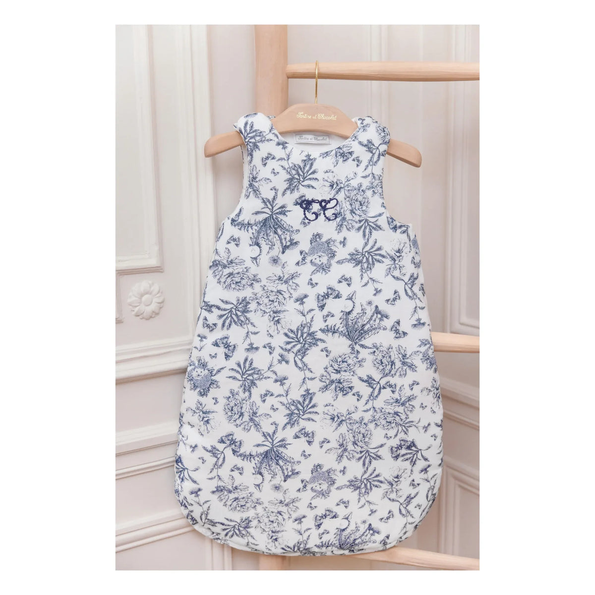 Tartine et Chocolat - Toile de Jouy स्लीपिंग बैग | नेवी ब्लू