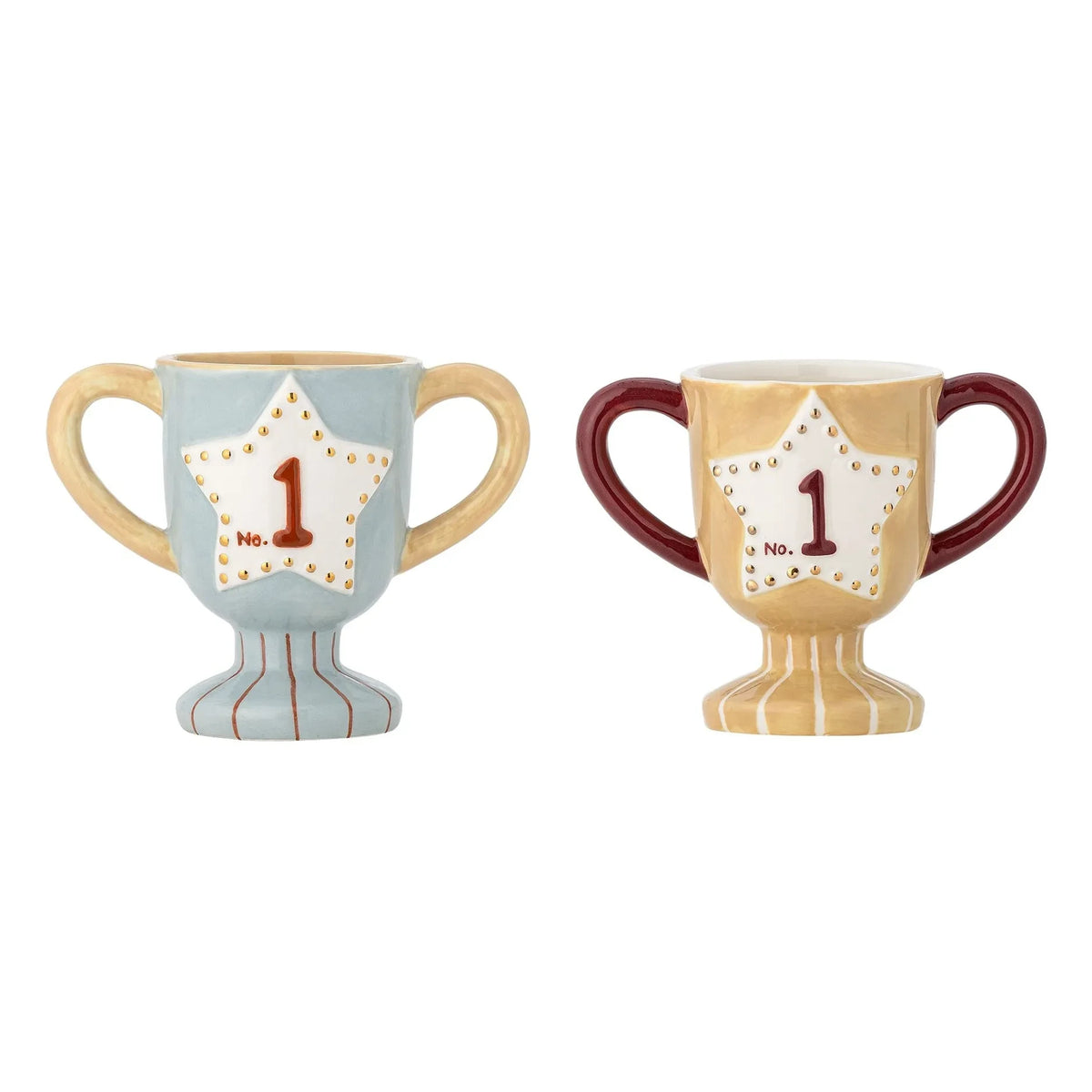 Bloomingville Mini - छोटे सिरेमिक मग Trophy - 2 का सेट
