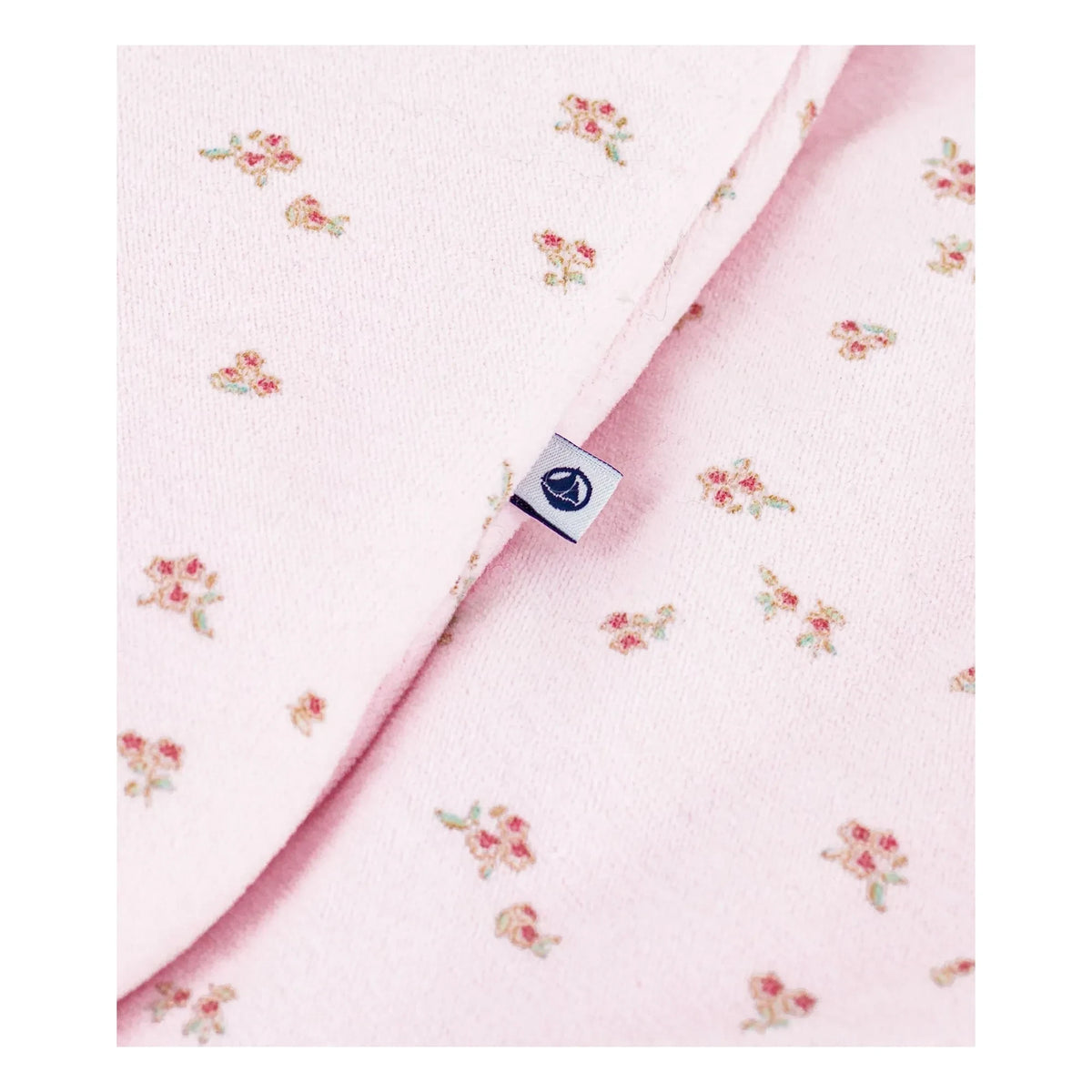 Petit Bateau - Fleurie Velours ऑर्गेनिक कॉटन स्लीपिंग बैग | पाउडर पिंक