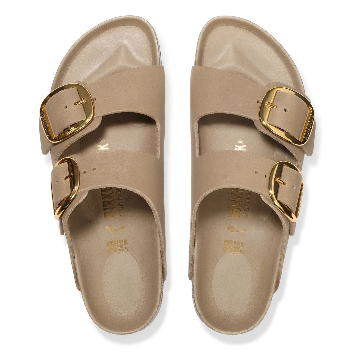 BIRKENSTOCK - एरिज़ोना बिग बकल ऑयल्ड लेदर सैंडल | टोबैको