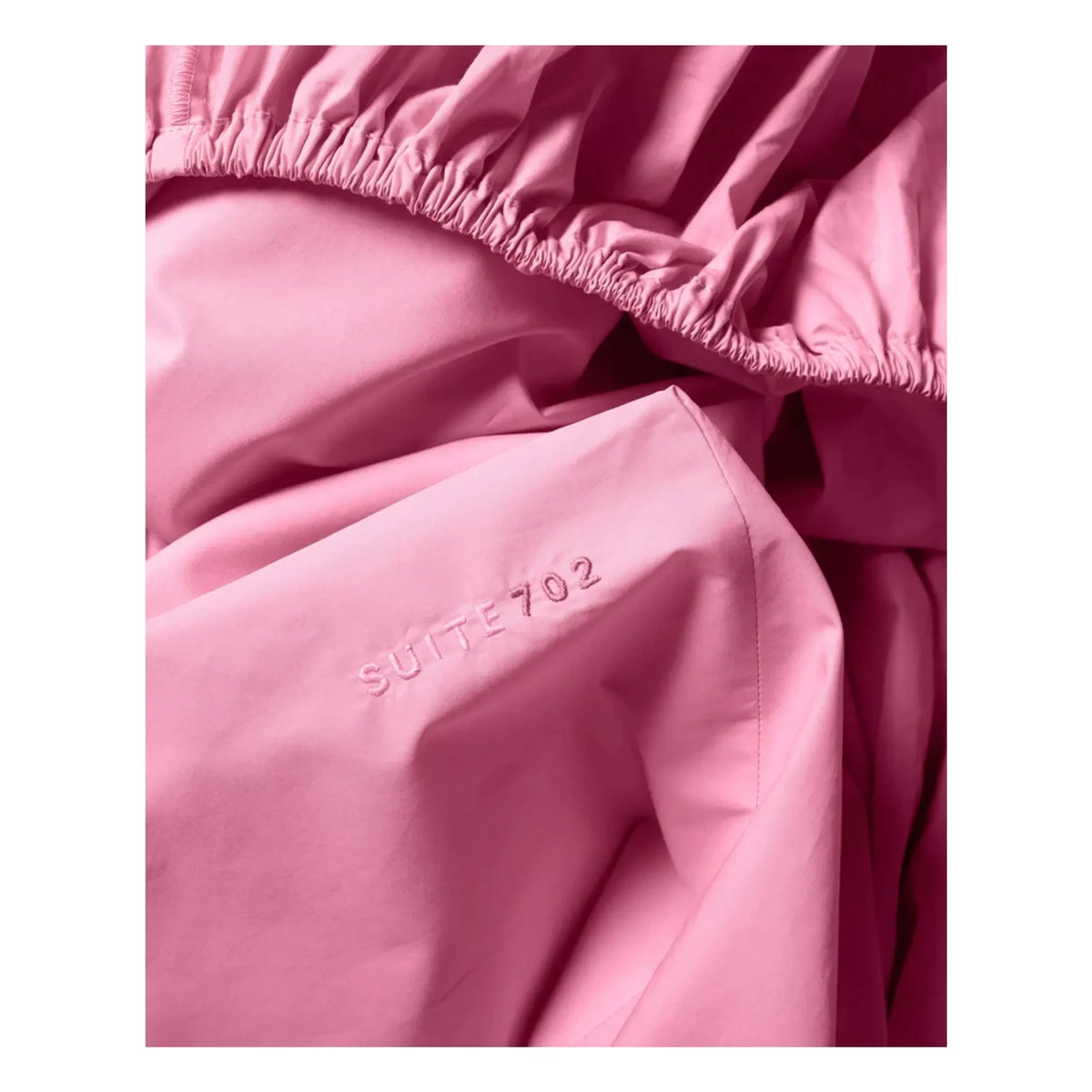 Suite 702 - Organik percale lastikli çarşaf - Pink Candy | Pembe