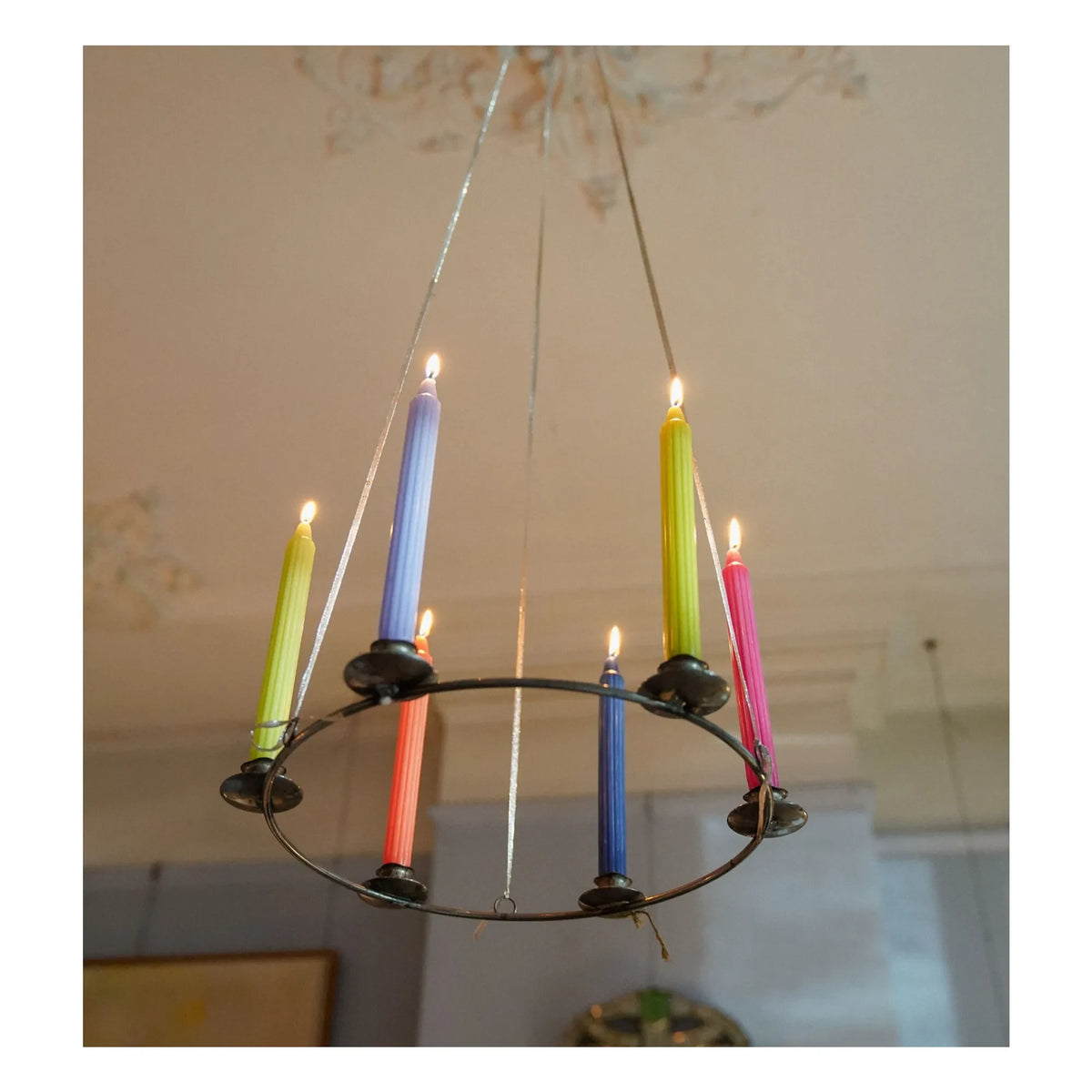 Anna + Nina - जैतून मोमबत्तियाँ - 2 का सेट | जैतूनी हरा