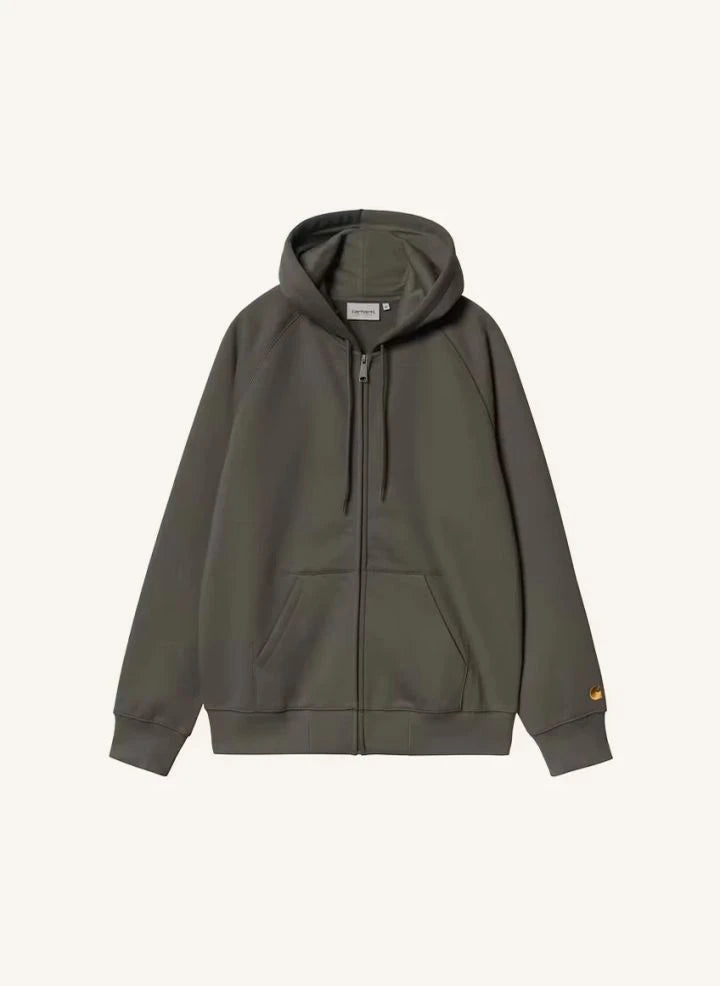 Carhartt WIP - चेज़ ज़िप-अप स्वेटशर्ट | गहरा भूरा