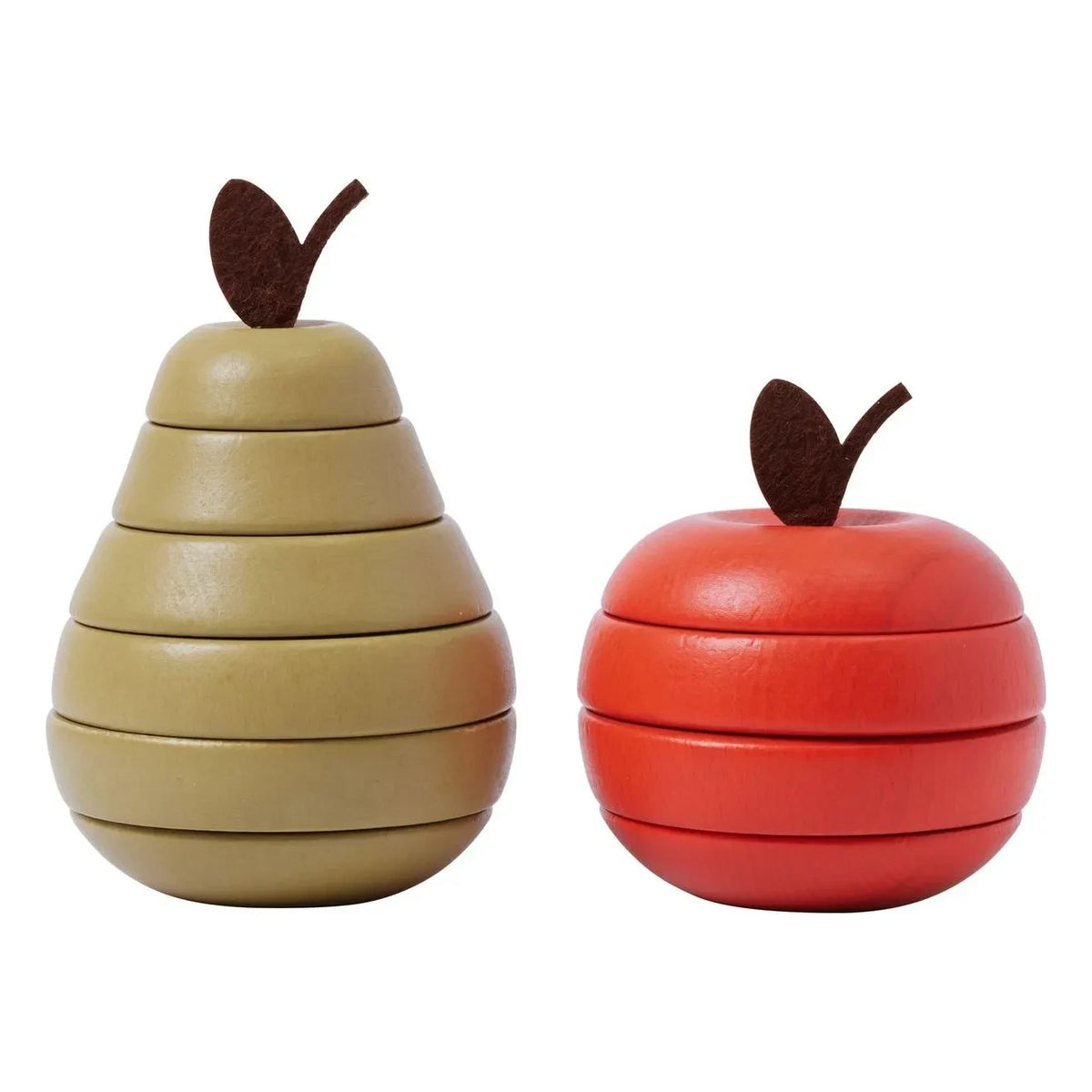Ferm Living Kids - एक के ऊपर एक रखे जा सकने वाले फल - 2 का सेट