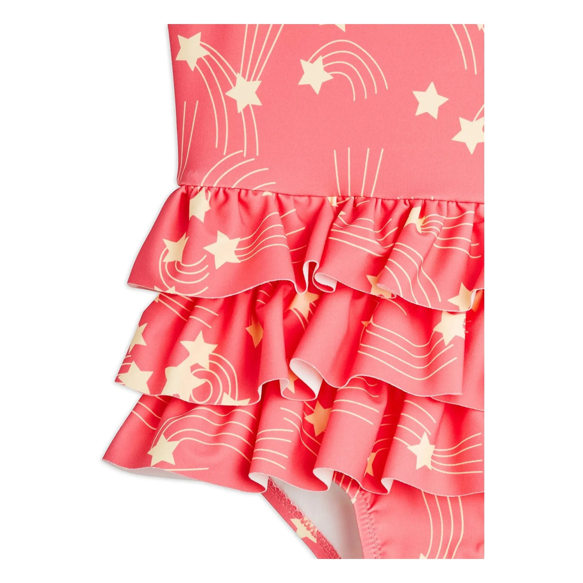 Mini Rodini - Flying Stars रीसायकल फाइबर स्विमसूट | गुलाबी
