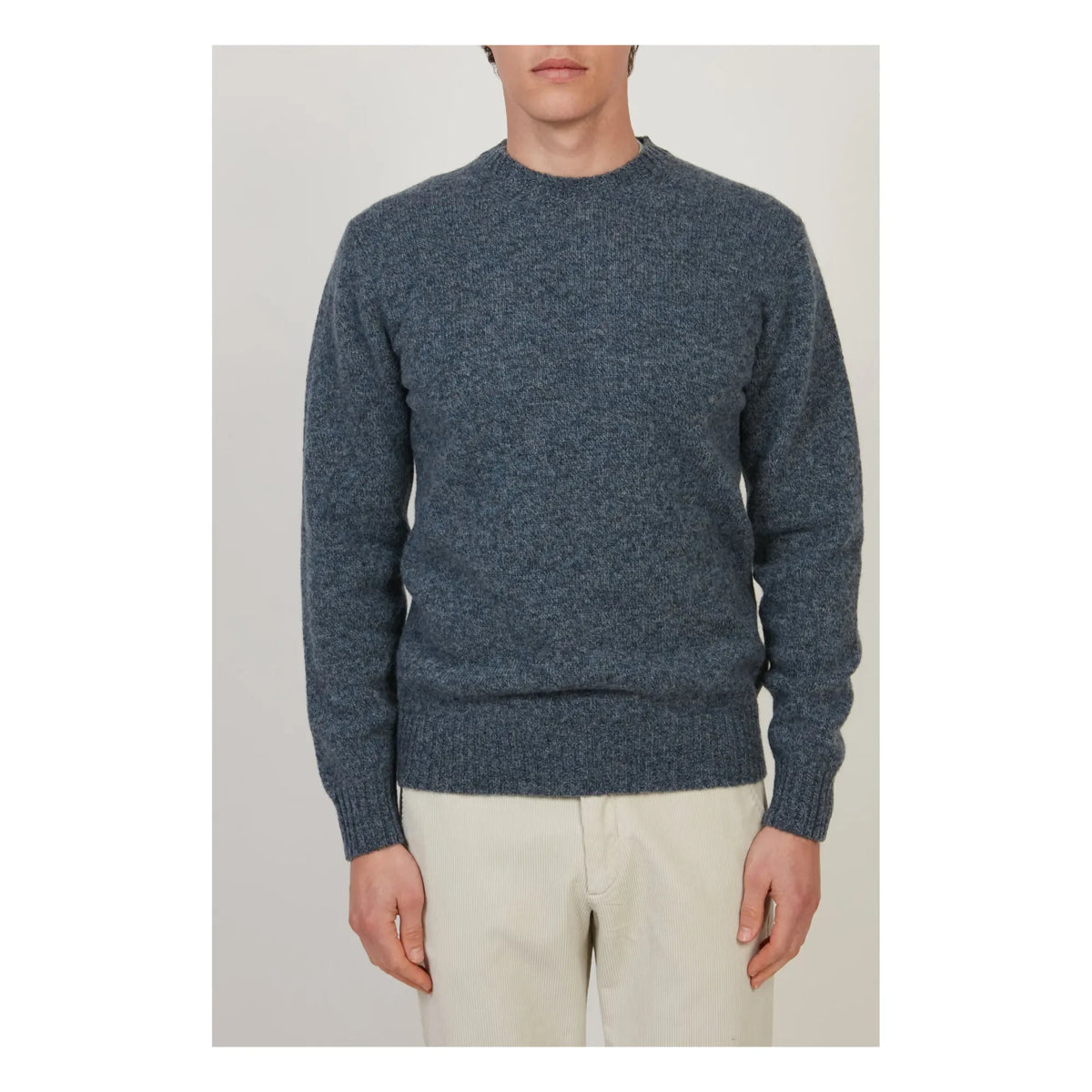 Hartford - Shetland sweatshirt | İndigo mavi