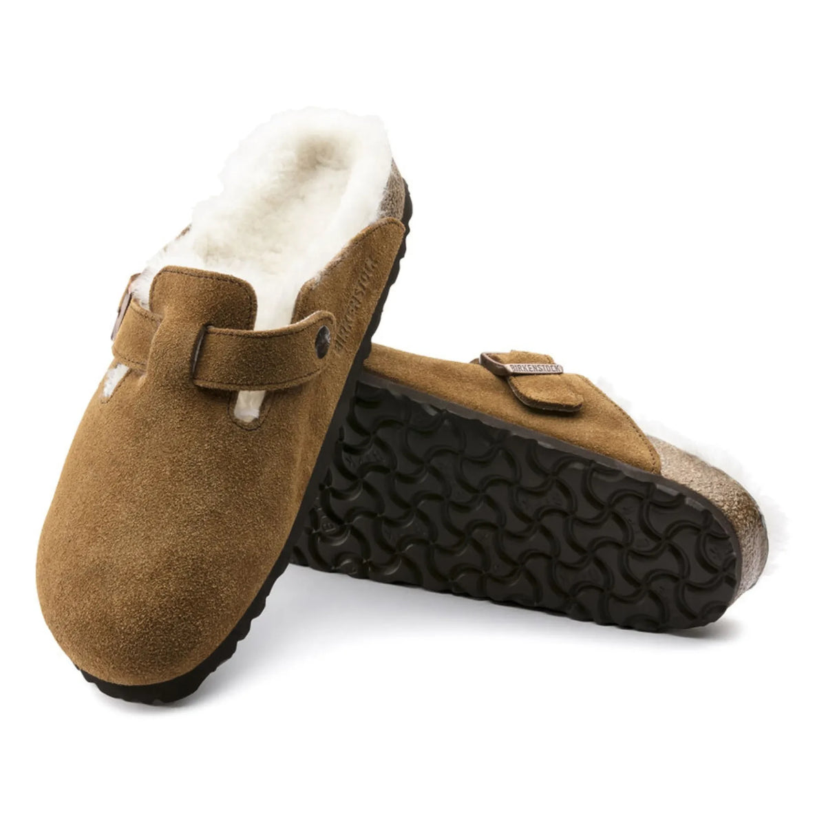 BIRKENSTOCK - Boston Shearling स्लिपर - एडल्ट कलेक्शन | कारमेल