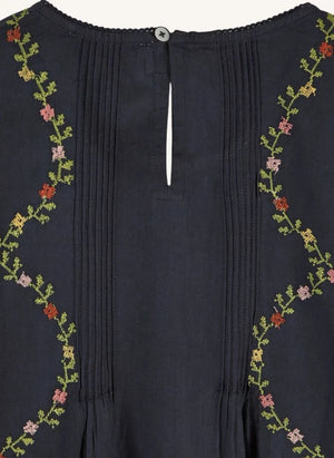 Emile et Ida - Estelle क्रॉस-स्टिच ब्लाउज | कार्बन