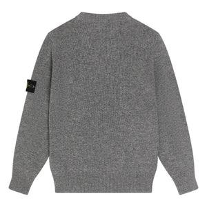 Stone Island - लोगो ऊनी स्वेटर | ग्रे