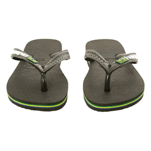 Havaianas - Logo Brasil फ्लिप-फ्लॉप सैंडल | काला