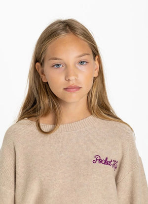 Smallable Kid - Shelly Pocket Kiss Yün Kazak | Krem
