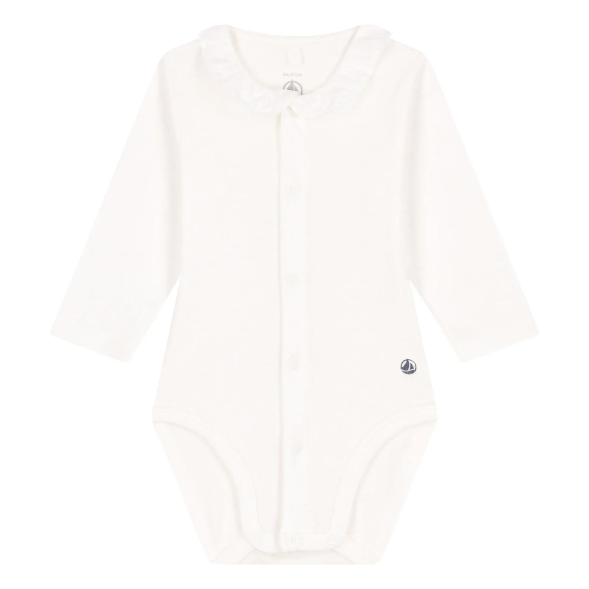 Petit Bateau - व्हाइट बॉडी नेक