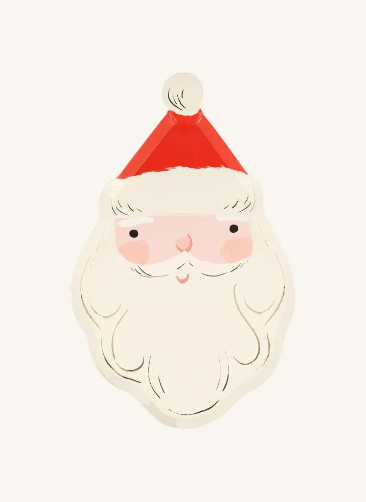 Meri Meri - Noel Baba kesimli tabaklar - 8'li set