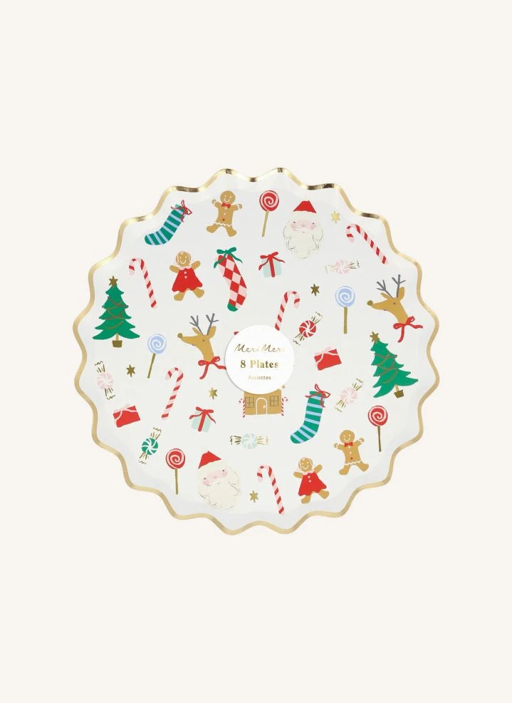 Meri Meri - Joli Noël küçük tabaklar - 8'li set