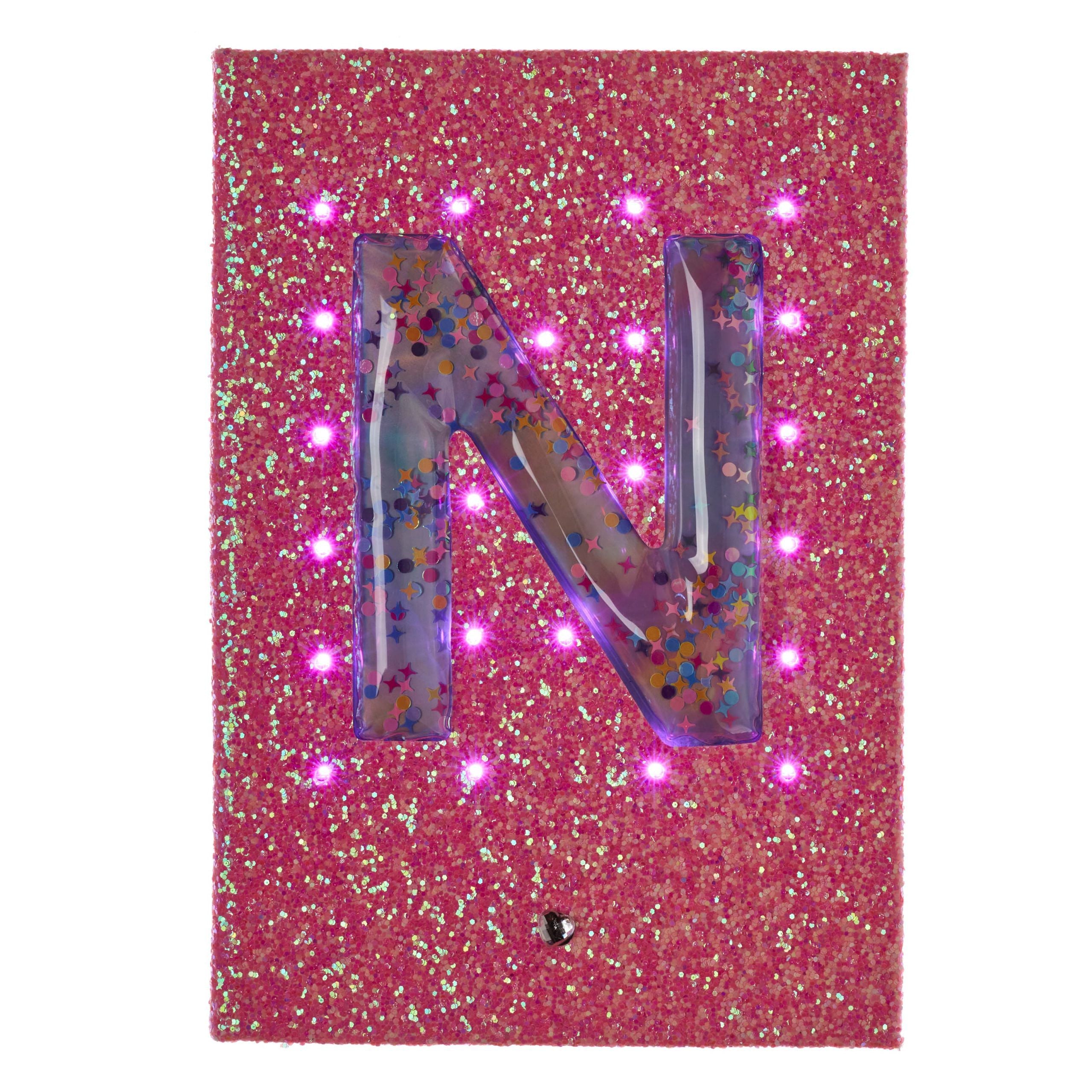 Smiggle - Işıklı Alfabe Harfli Pembe A5 Defter-Dinossi