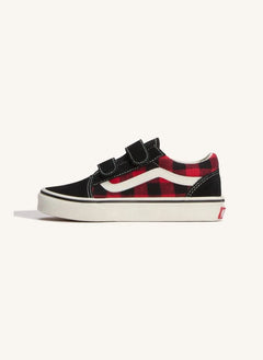 Vans - Scratch Sneakers Old Skool V Buffalo Plaid Kareli | Kırmızı