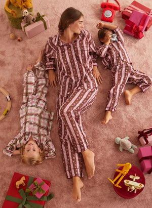 Folkloore - Tartan Pijamalar - Folkloore x Smallable | Pembe