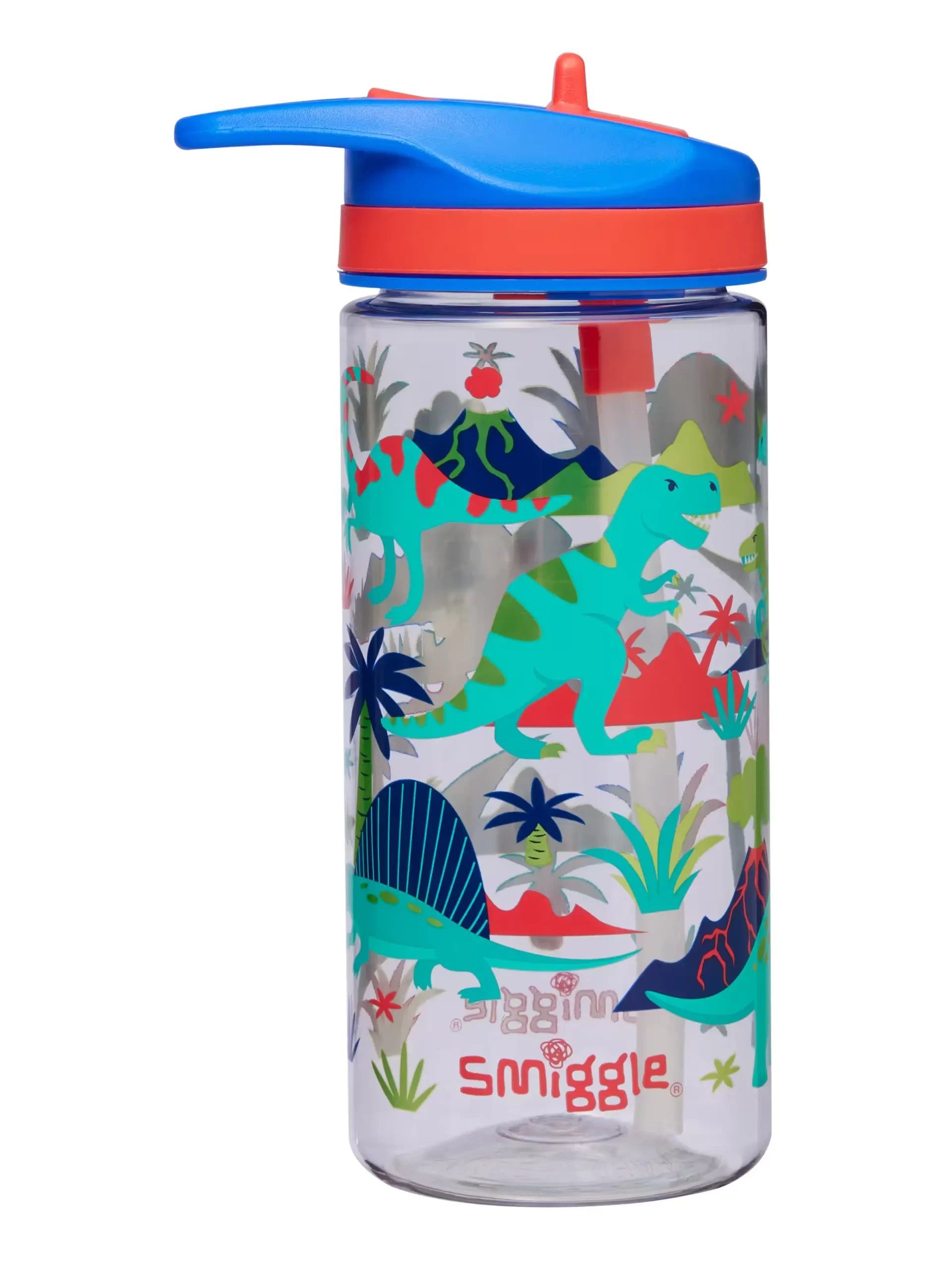 Smiggle - Movin 440 ML BPA'Sız Pipetli Suluk-Dinossi
