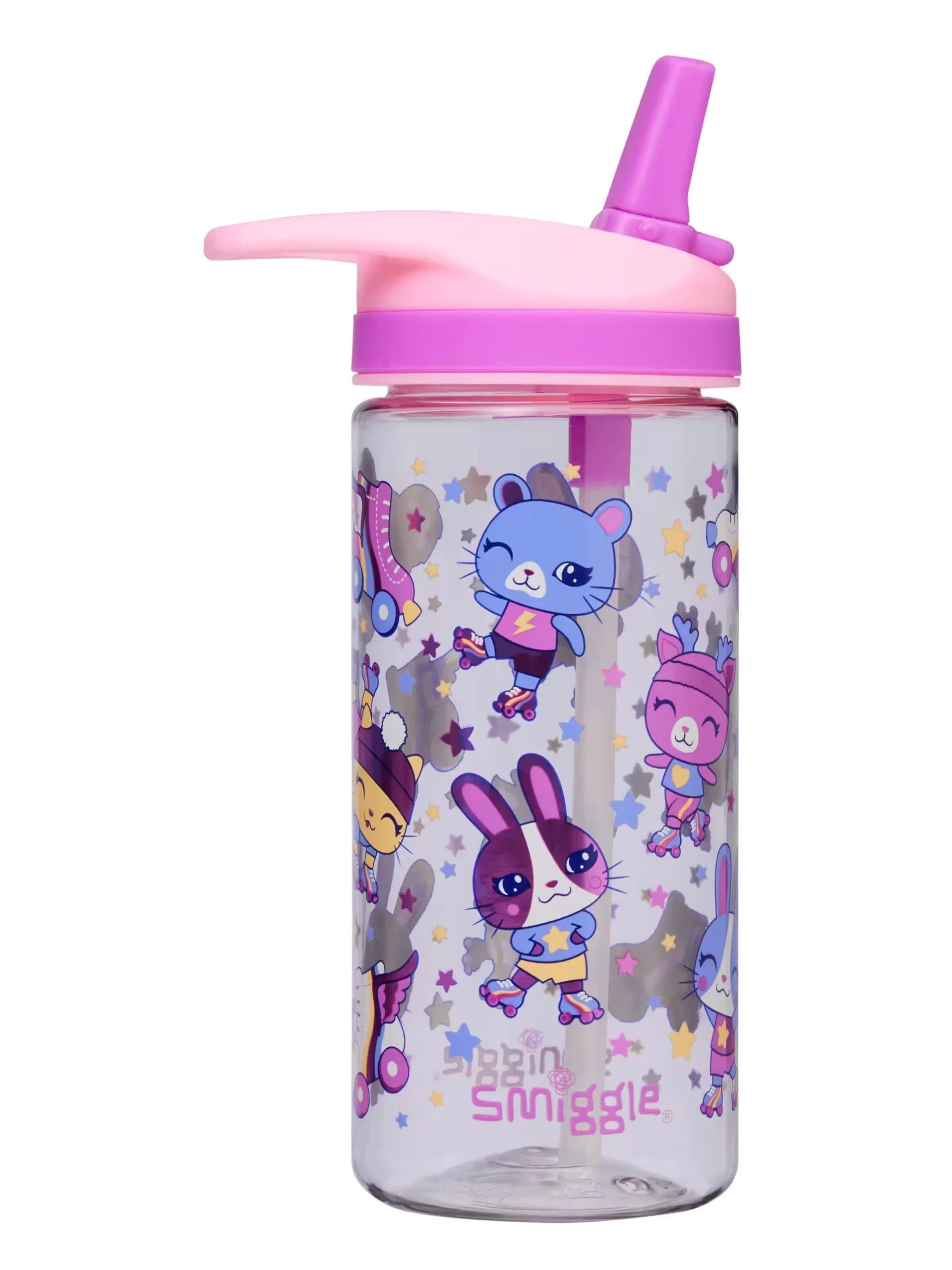 Smiggle - Movin 440 ML BPA'Sız Pipetli Suluk-Dinossi