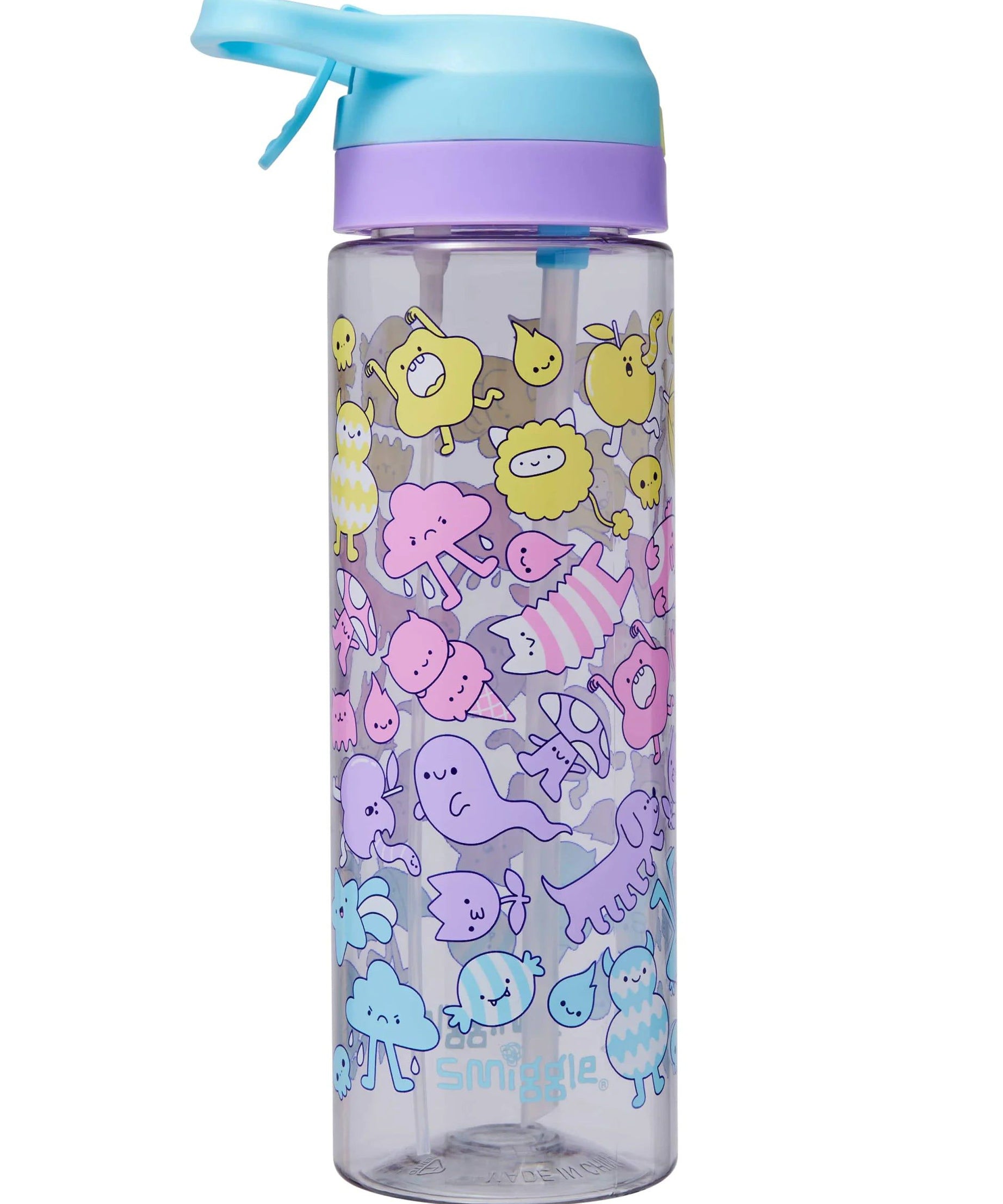 Smiggle - Gush Flip Su Püskürtmeli 700 ML BPAsız Suluk-Dinossi
