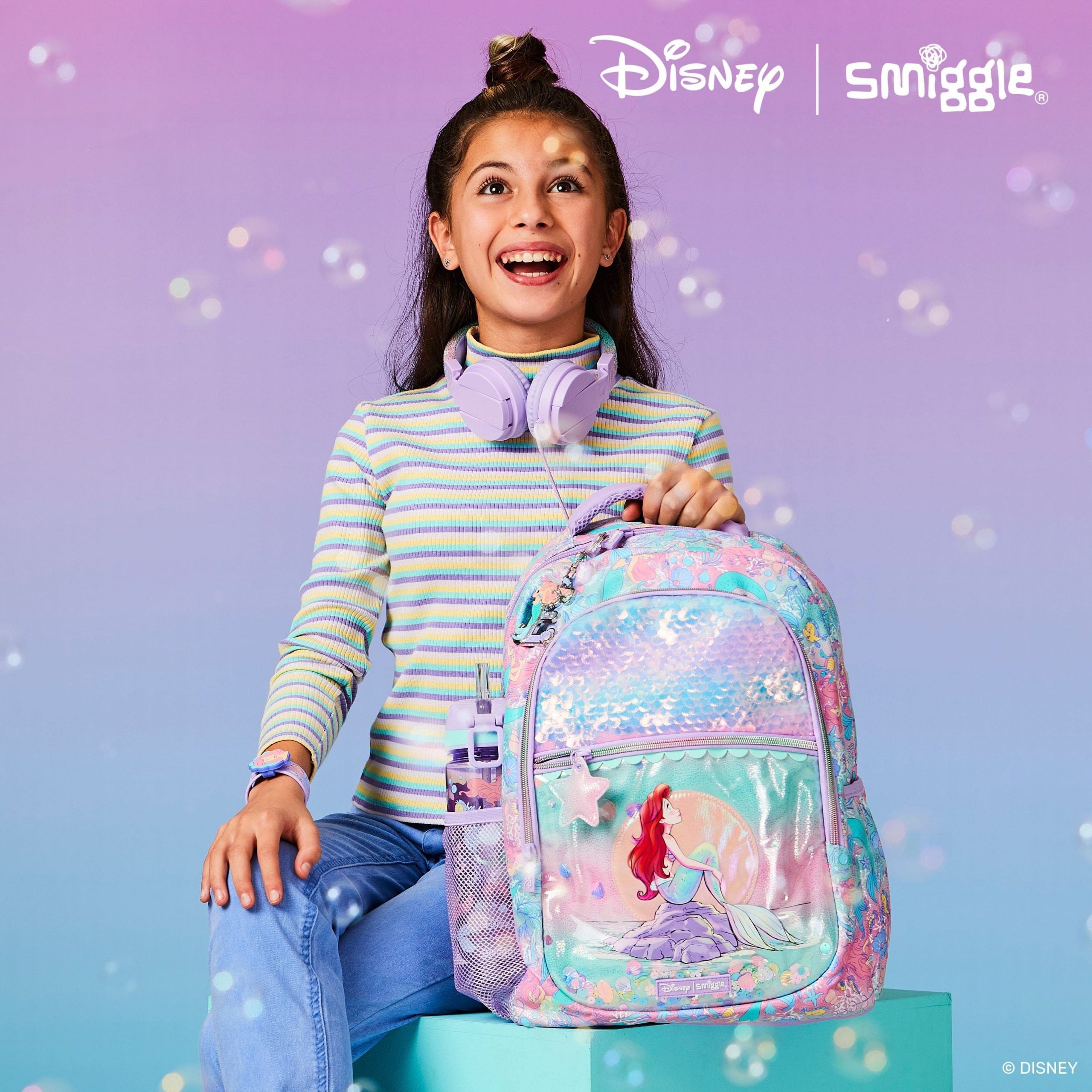 Smiggle - Disney Prenses Klasik Sırt Çantası-Dinossi