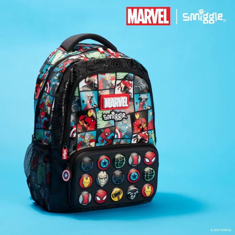 Smiggle - Marvel 4'lü Okul Çanta Seti-Dinossi