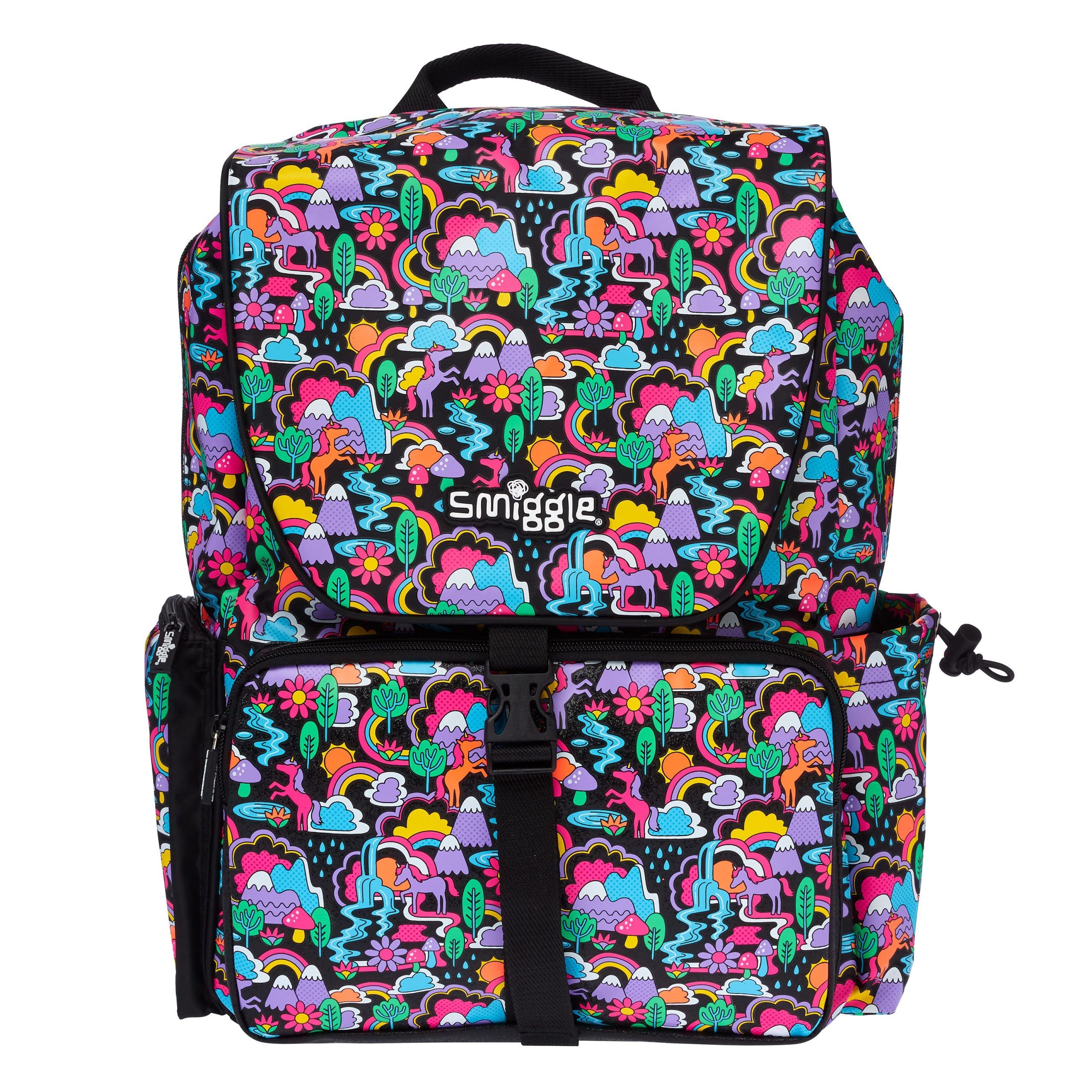 Smiggle - Glee Büyük Siyah Chelsea Sırt Çantası-Dinossi