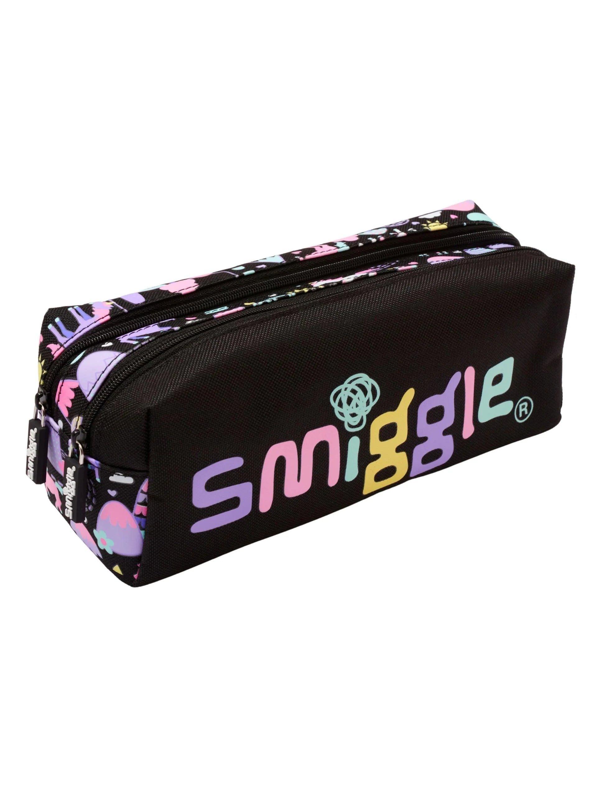 Smiggle - Vibin İki Gözlü Klasik Kalem Kutusu-Dinossi