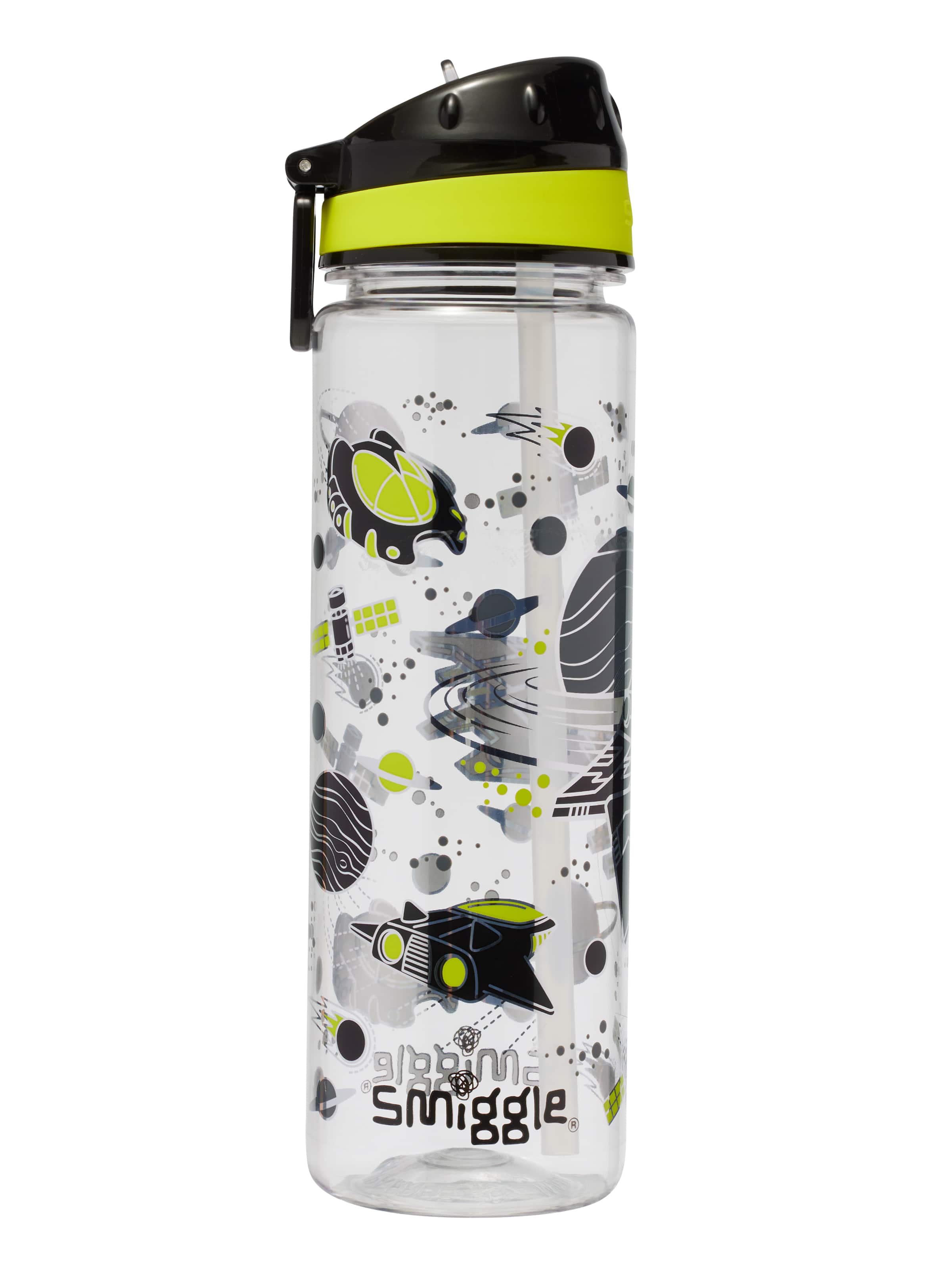Smiggle - Fly High BPAsız 650ML Pipetli Suluk-Dinossi
