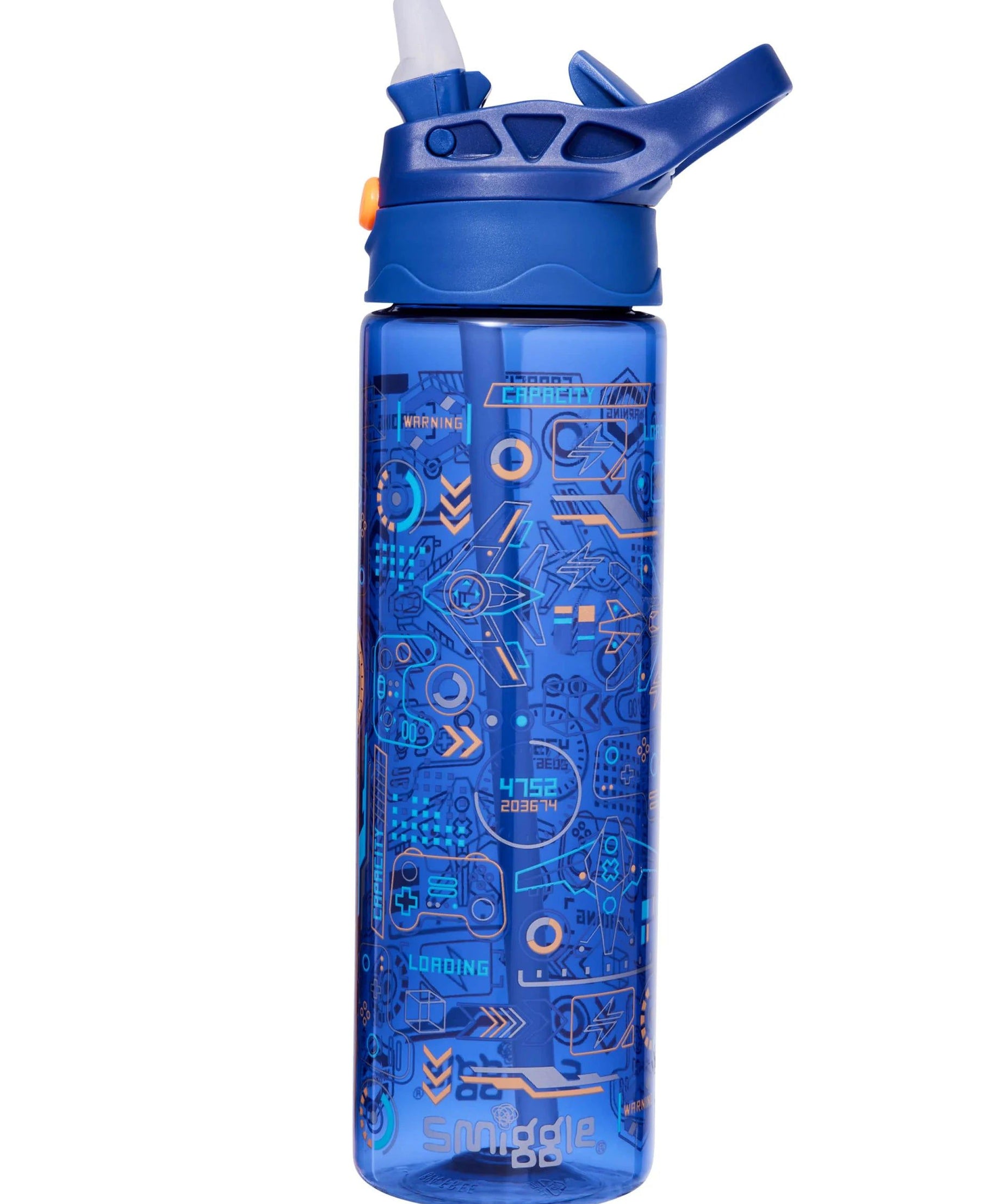 Smiggle - Beta BPAsız 650ML Pipetli Suluk-Dinossi