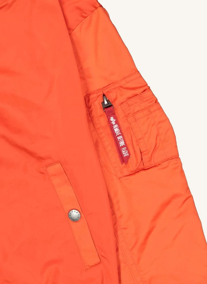 Alpha Industries - MA-1 TT हल्का बॉम्बर जैकेट | नारंगी