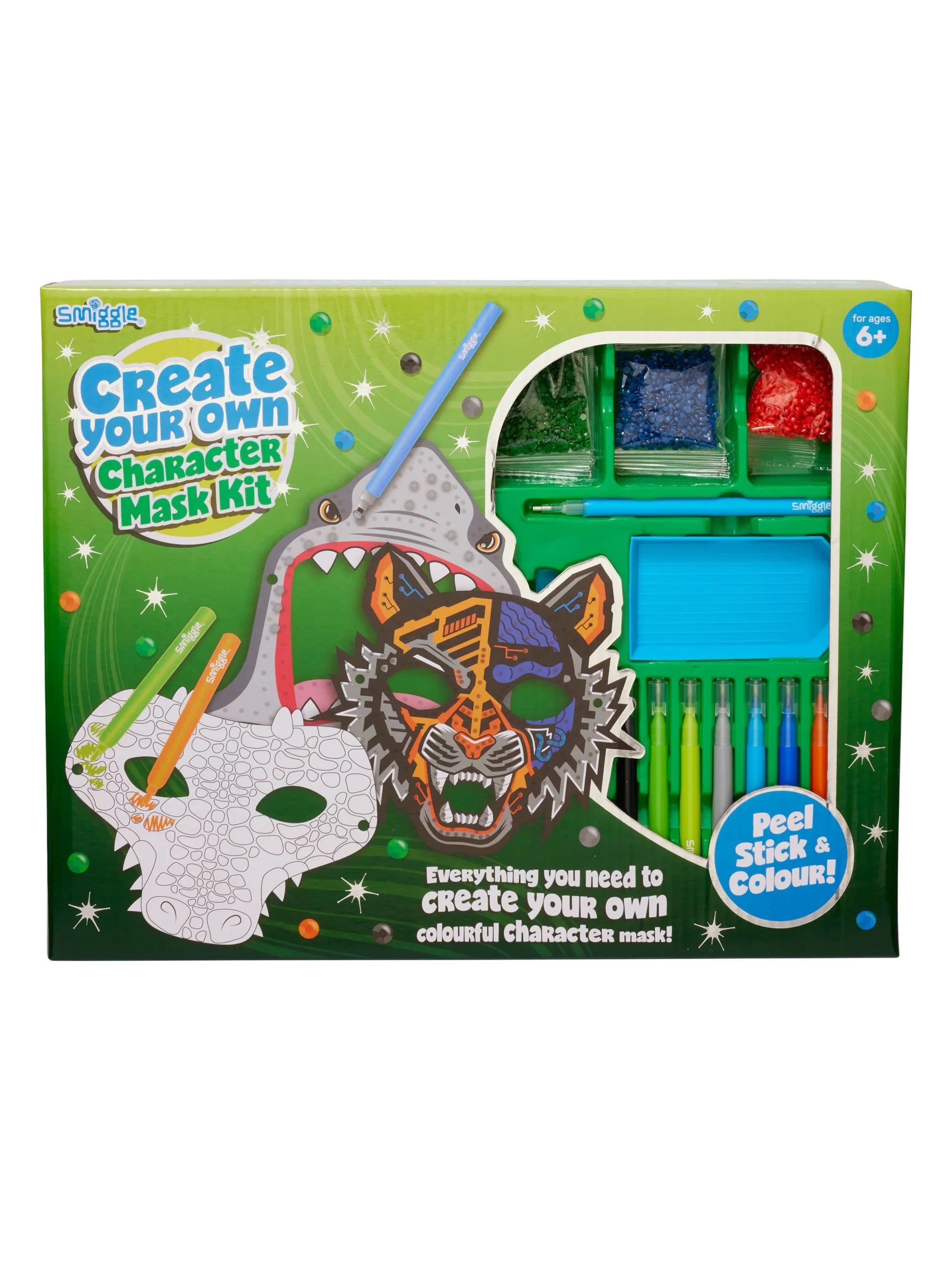 Smiggle - Kendin Yap Eğlenceli Karakter Maskesi Kiti-Dinossi