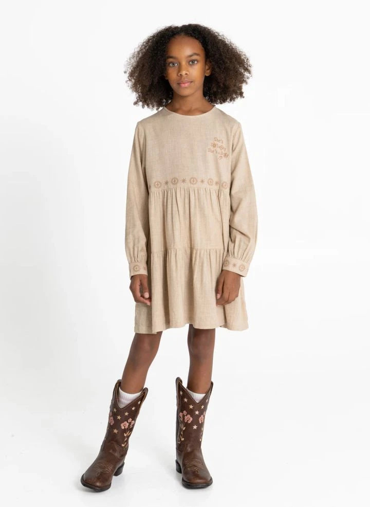Hundred Pieces - Esperas Etoiles Elbise | Bej