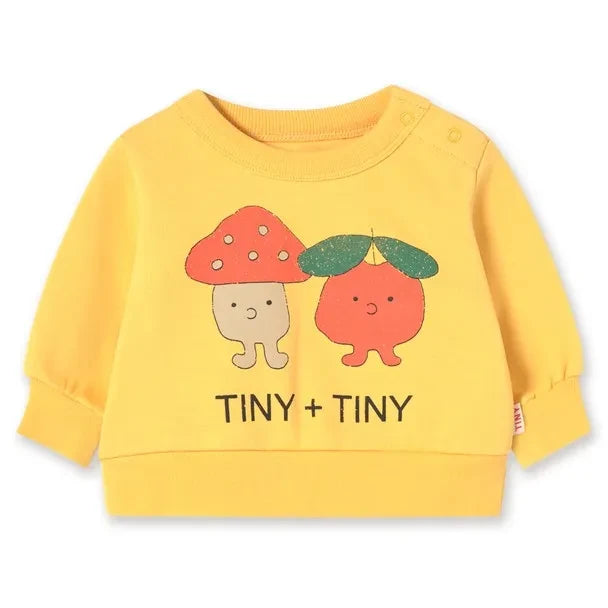 Tinycottons - Tiny & Tiny ऑर्गेनिक कॉटन बेबी स्वेटशर्ट | पीला