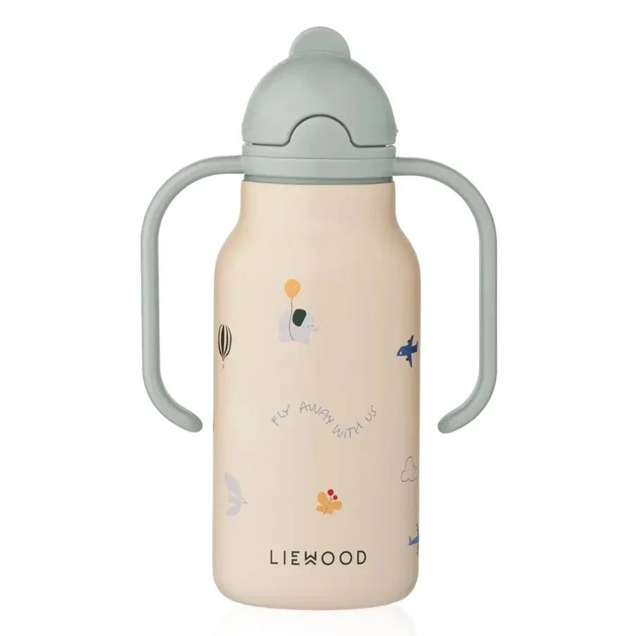 Liewood - Kimmie स्टेनलेस स्टील पानी की बोतल - 250 मिली | फ्लाइंग/सैंडी