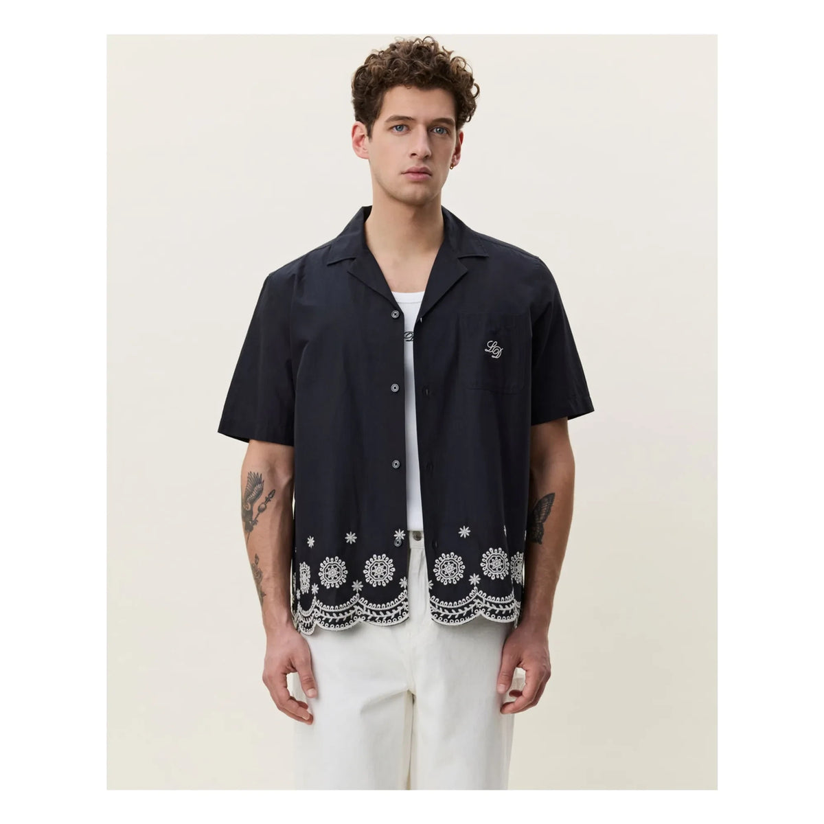 Les Deux - Chemise Border | Siyah