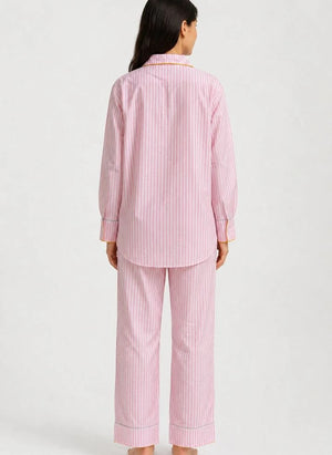Folkloore - Çizgili Pijama - Kadın Koleksiyonu | Soluk Pembe