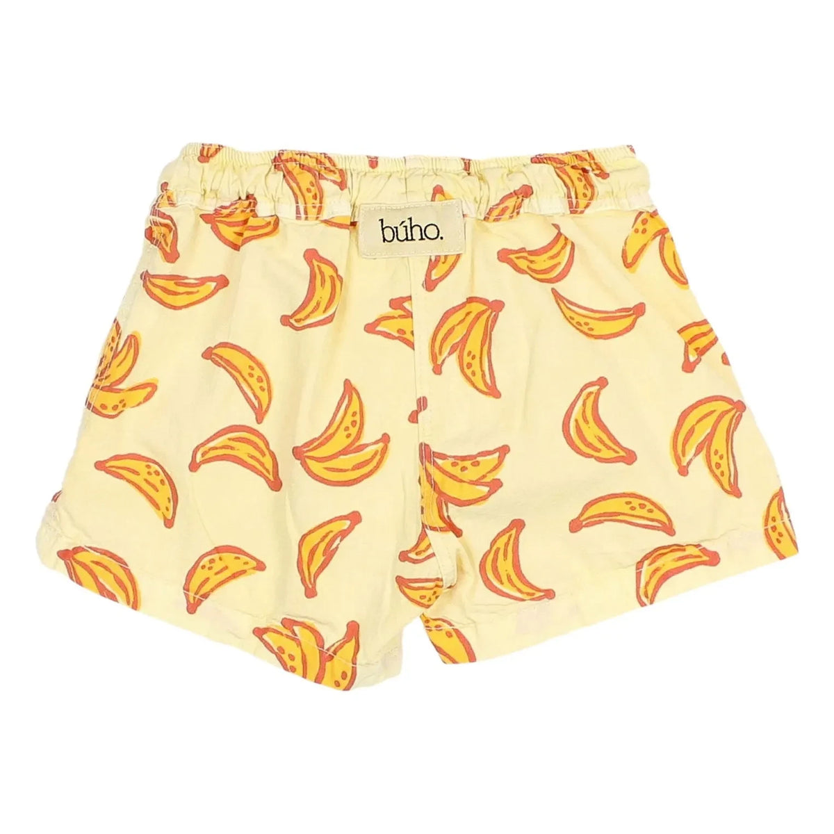 Búho - ऑर्गेनिक कॉटन बनाना प्रिंटेड स्विम शॉर्ट्स | पीला