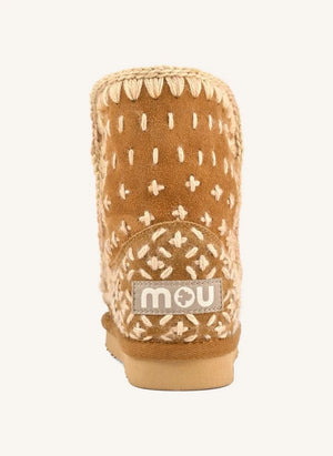 Mou - Eskimo Sashiko Botlar | Cognac