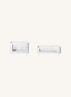 Oliver Furniture - Ahşap Mini+ पालने से युवा बेड में रूपांतरण किट | सफ़ेद