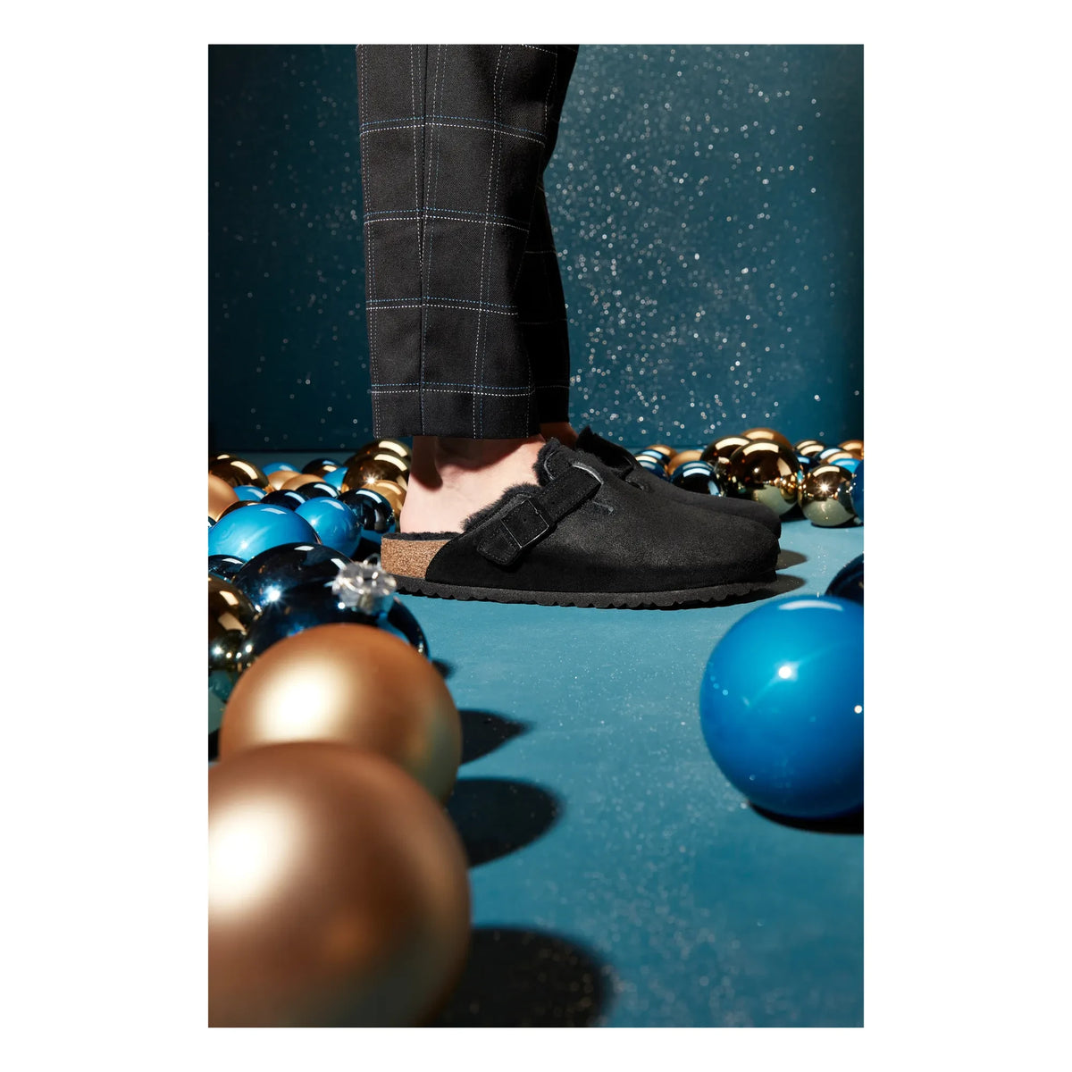 BIRKENSTOCK - Boston VL Süet Terlik - Yetişkin Koleksiyonu | Siyah