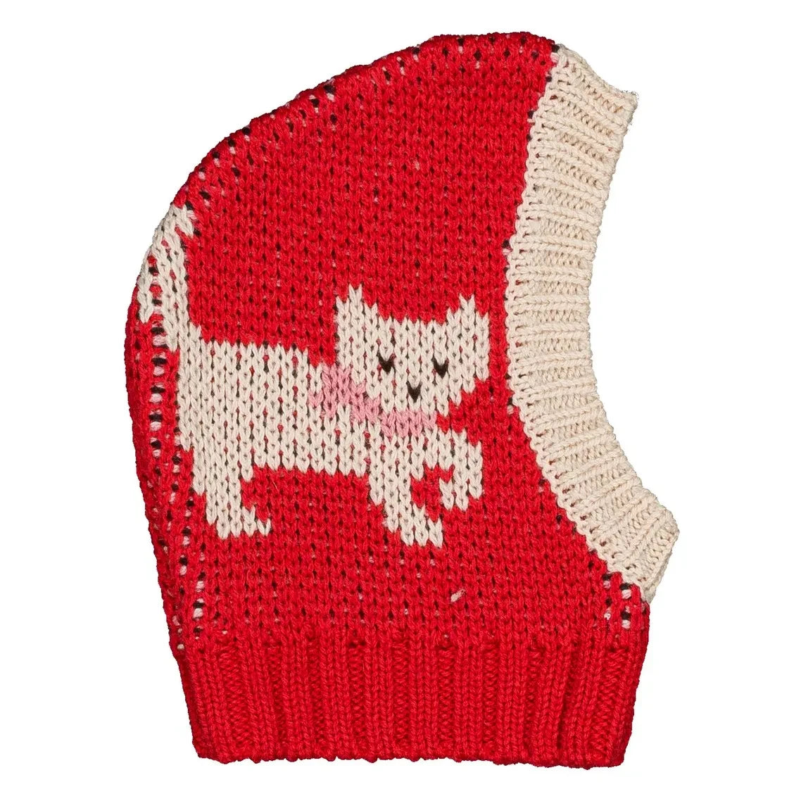 नमस्ते सिमोन - हुडी वाला बेबी पेंगुइन कैट | लाल