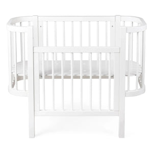 Sebra - Ahşap yan yana uyku beşiği | Beyaz