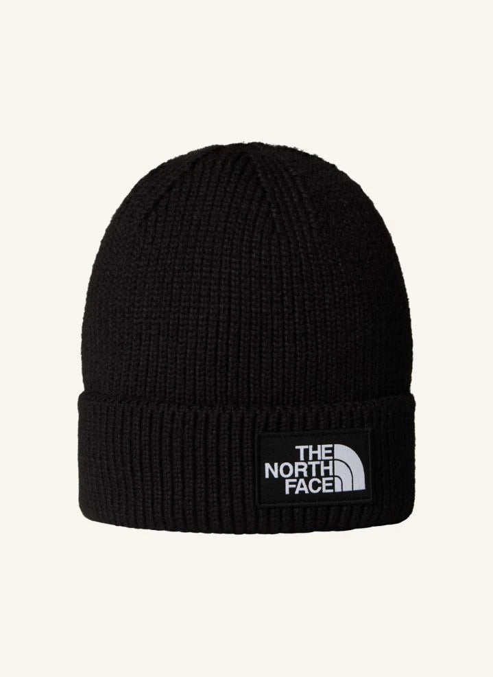 The North Face - TNF लोगो बॉक्स फोल्ड होने वाली बीनी | काला