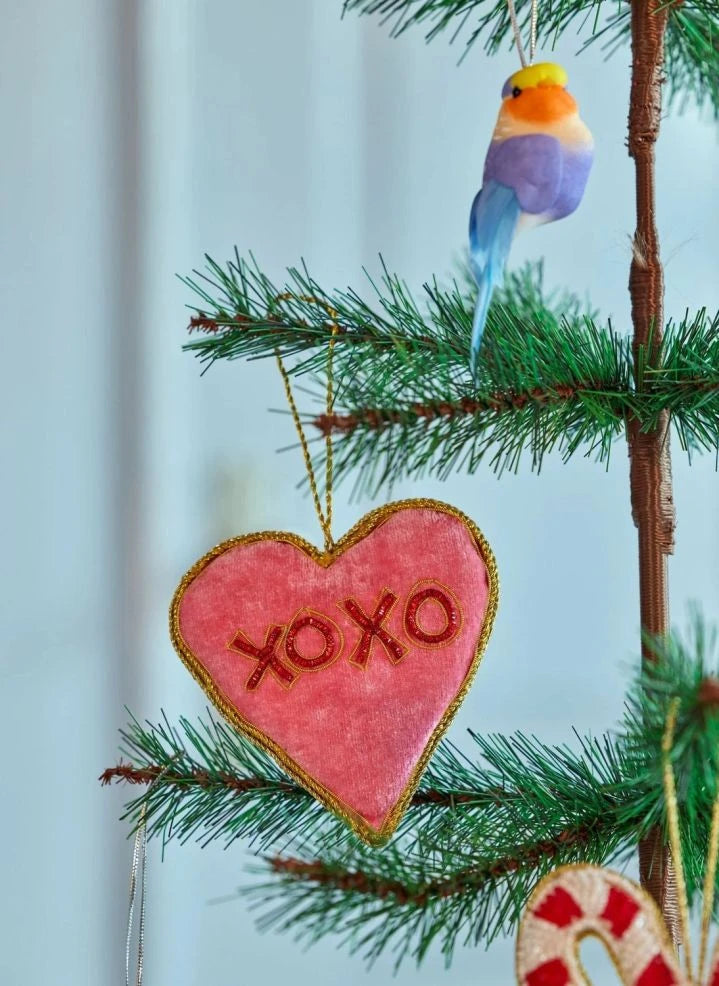Rice - Xoxo Kalp Noel süsü | Pembe